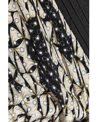 Combinaison pantalon imprimée noire et blanche Diane von Furstenberg
