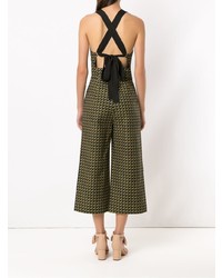 Combinaison pantalon imprimée olive Andrea Marques