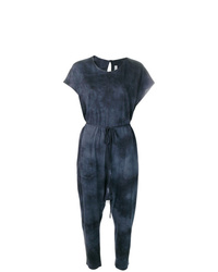 Combinaison pantalon imprimée tie-dye bleu marine