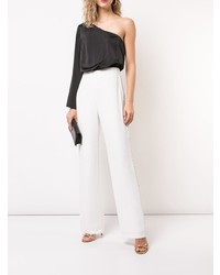 Combinaison pantalon noire et blanche Aidan Mattox