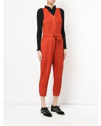 Combinaison pantalon orange Pleats Please By Issey Miyake