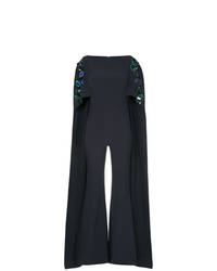 Combinaison pantalon ornée bleu marine Safiyaa London
