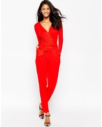 Combinaison pantalon rouge Asos