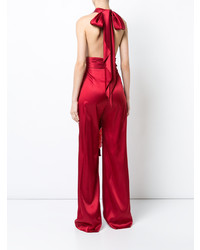 Combinaison pantalon rouge Marchesa