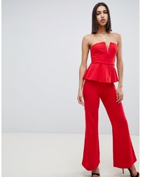 Combinaison pantalon rouge Girl In Mind