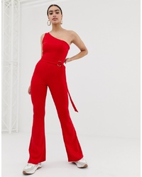 Combinaison pantalon rouge In The Style