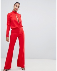 Combinaison pantalon rouge PrettyLittleThing