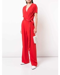 Combinaison pantalon rouge Dvf Diane Von Furstenberg