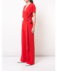Combinaison pantalon rouge Dvf Diane Von Furstenberg