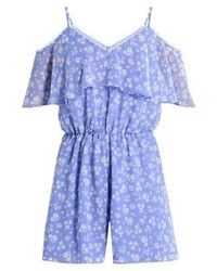 Combishort à fleurs bleu clair Miss Selfridge