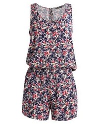 Combishort à fleurs bleu Only