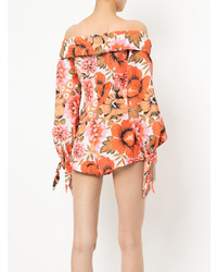 Combishort à fleurs orange Alice McCall