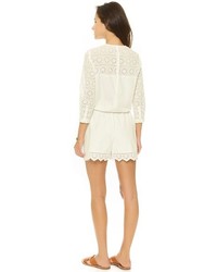 Combishort en broderie anglaise blanc Madewell