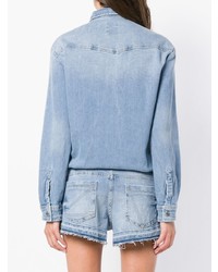 Combishort en denim bleu Zadig & Voltaire