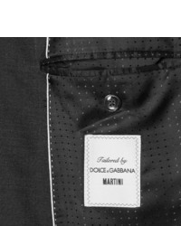 Complet en laine gris foncé Dolce & Gabbana