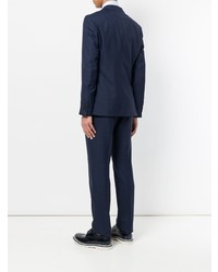 Costume à carreaux bleu marine Z Zegna