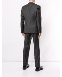 Costume à rayures verticales gris foncé Giorgio Armani