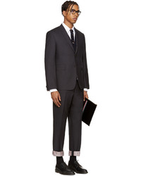 Costume en laine gris foncé Thom Browne