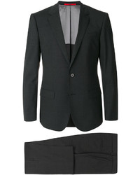 Costume en laine noir Hugo Boss