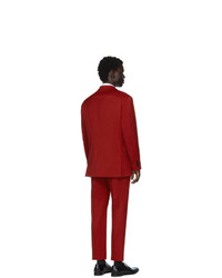 Costume en laine rouge Hugo