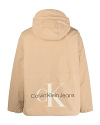 Coupe-vent imprimé marron clair Calvin Klein Jeans