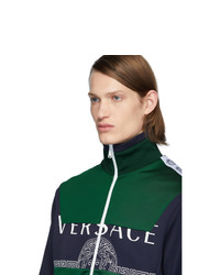Coupe-vent imprimé vert foncé Versace