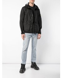 Coupe-vent noir Stone Island