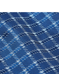 Cravate à carreaux bleu marine Charvet