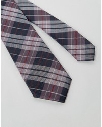 Cravate à carreaux bleu marine Selected