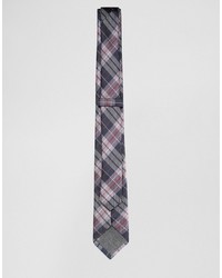 Cravate à carreaux bleu marine Selected
