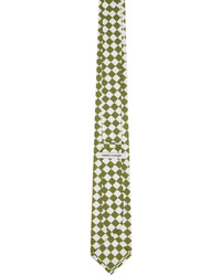 Cravate à carreaux olive CONNOR MCKNIGHT
