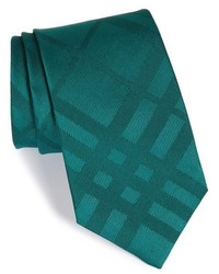 Cravate à carreaux verte