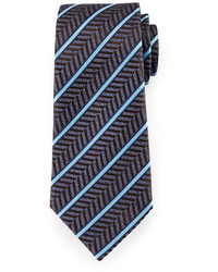 Cravate à chevrons bleu marine