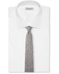Cravate à chevrons grise Brunello Cucinelli