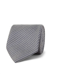 Cravate à chevrons grise Charvet