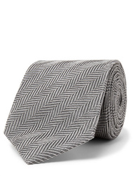 Cravate à chevrons grise Tom Ford