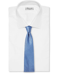 Cravate à fleurs bleu clair Charvet