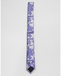 Cravate à fleurs bleu clair Asos