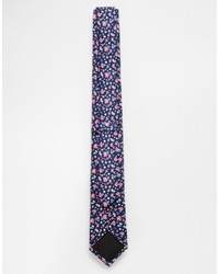 Cravate à fleurs bleu marine Ted Baker