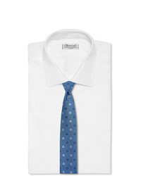 Cravate à fleurs bleue Turnbull & Asser