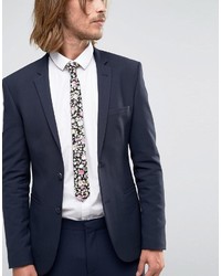 Cravate à fleurs noire Asos
