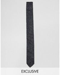 Cravate à fleurs noire Reclaimed Vintage