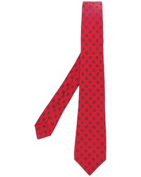 Cravate à fleurs rouge Kiton