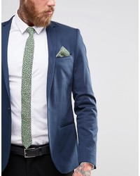 Cravate à fleurs verte Asos