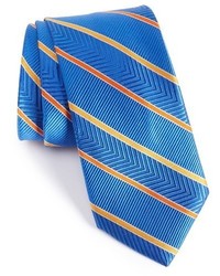 Cravate à motif zigzag bleue