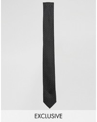 Cravate á pois noire Reclaimed Vintage