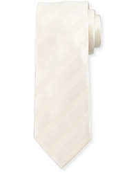 Cravate à rayures horizontales blanche
