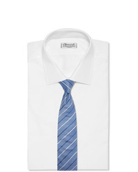 Cravate à rayures horizontales bleu clair Hugo Boss