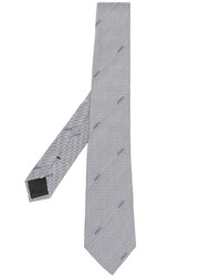 Cravate à rayures horizontales bleu clair Moschino