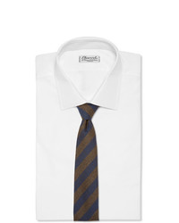 Cravate à rayures horizontales bleu marine Charvet